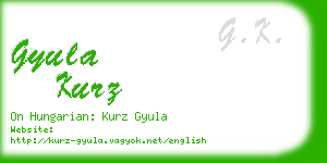 gyula kurz business card